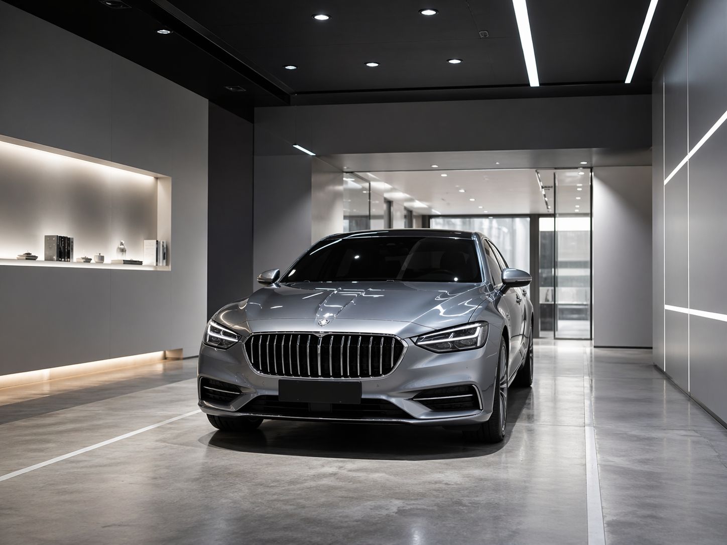 奔驰 S级 — 半车车衣+全车窗膜